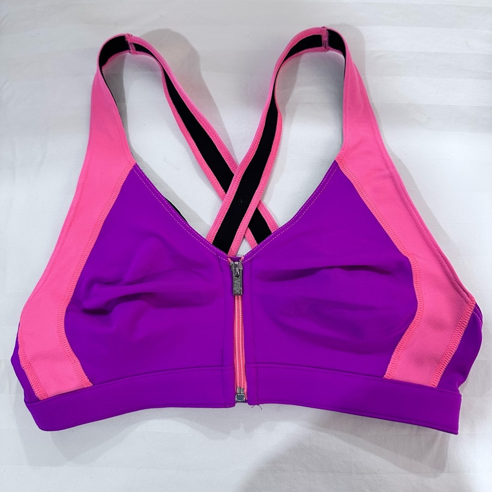 Victoria’s Secret Women's Pink and Purple Sports Bra